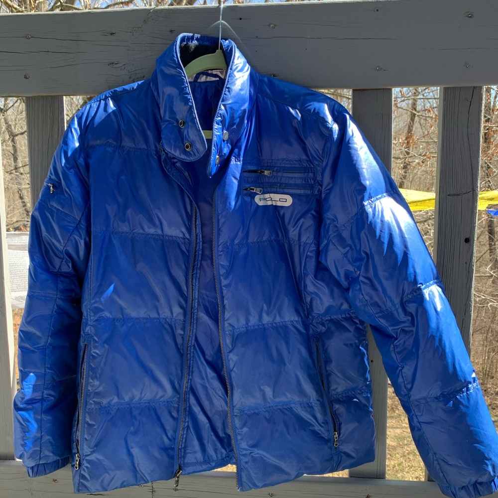 Super Vintage POLO RALPH LAUREN BLUE Puffer Jacket